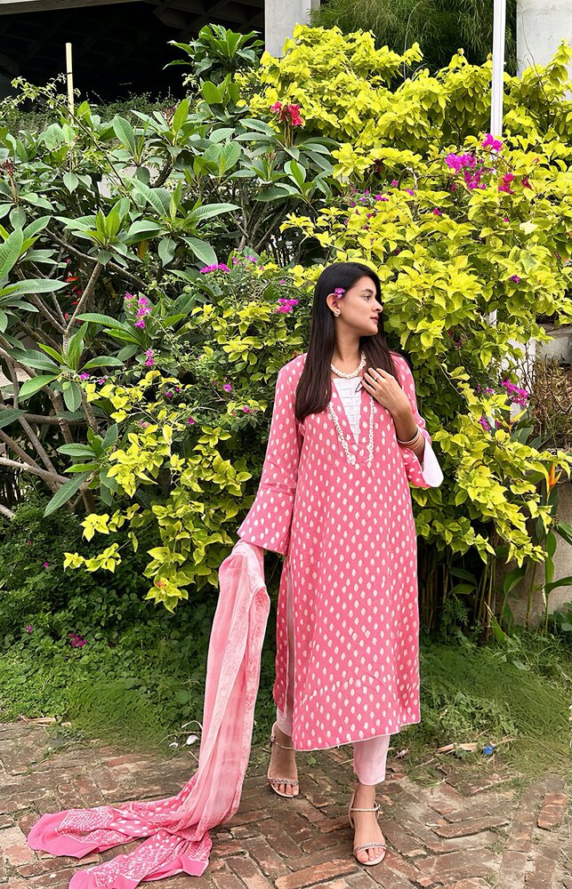 Pink Cotton Silk