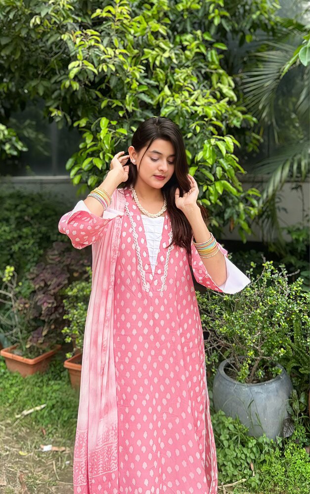 Pink Cotton Silk