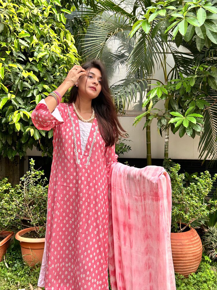 Pink Cotton Silk