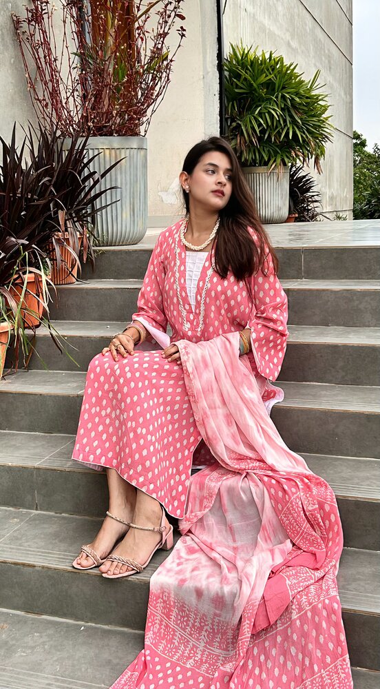 Pink Cotton Silk