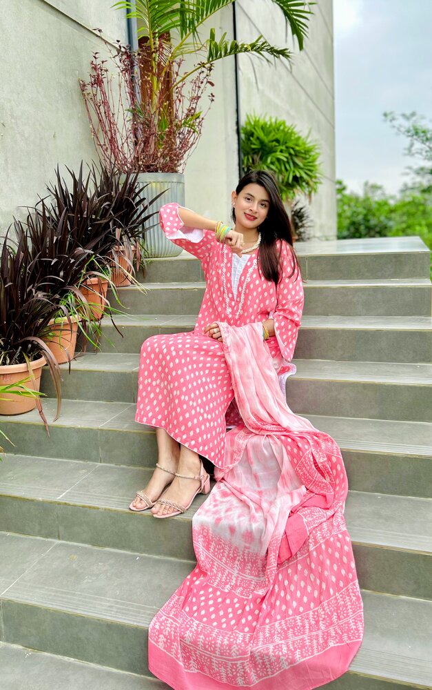 Pink Cotton Silk