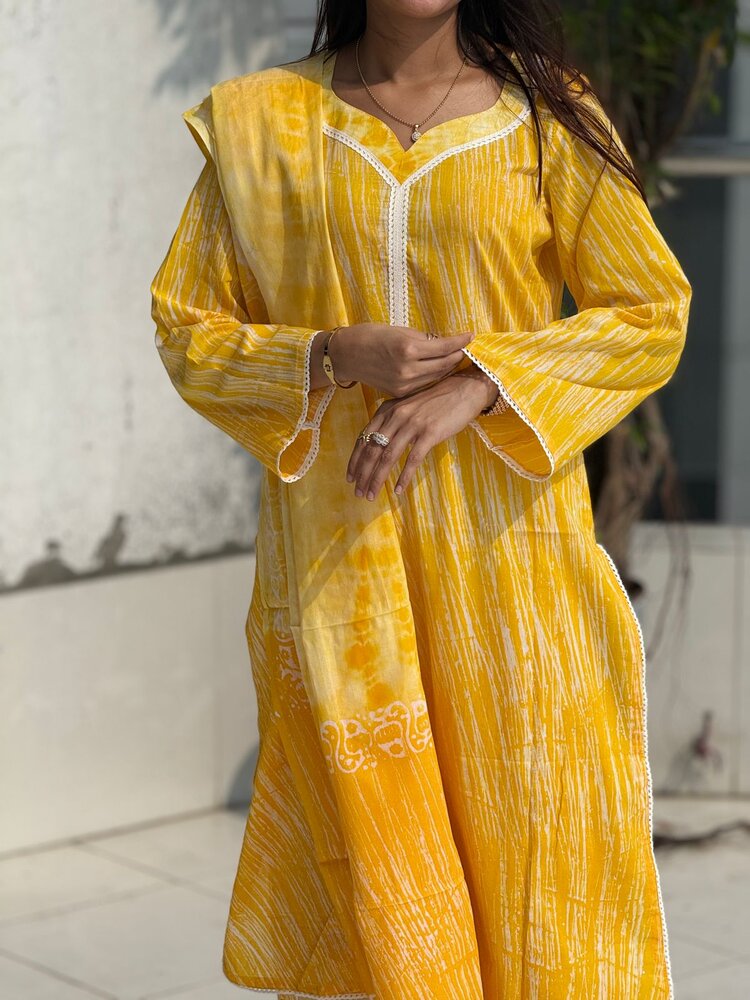 Natural Dye Batik Three Piece